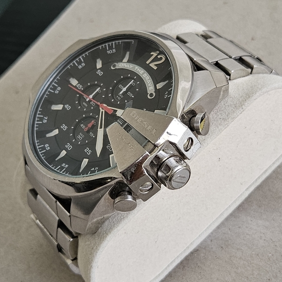 Diesel Men's Chronograph Mega Chief Stainless Steel Bracelet Watch - Picture 2 of 5